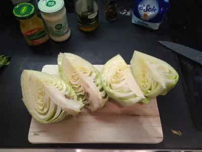 What to eat with Coleslaw? Cabbage carrot salad recipe, easy and vegan : Round up the ingredients, prepare cabbage